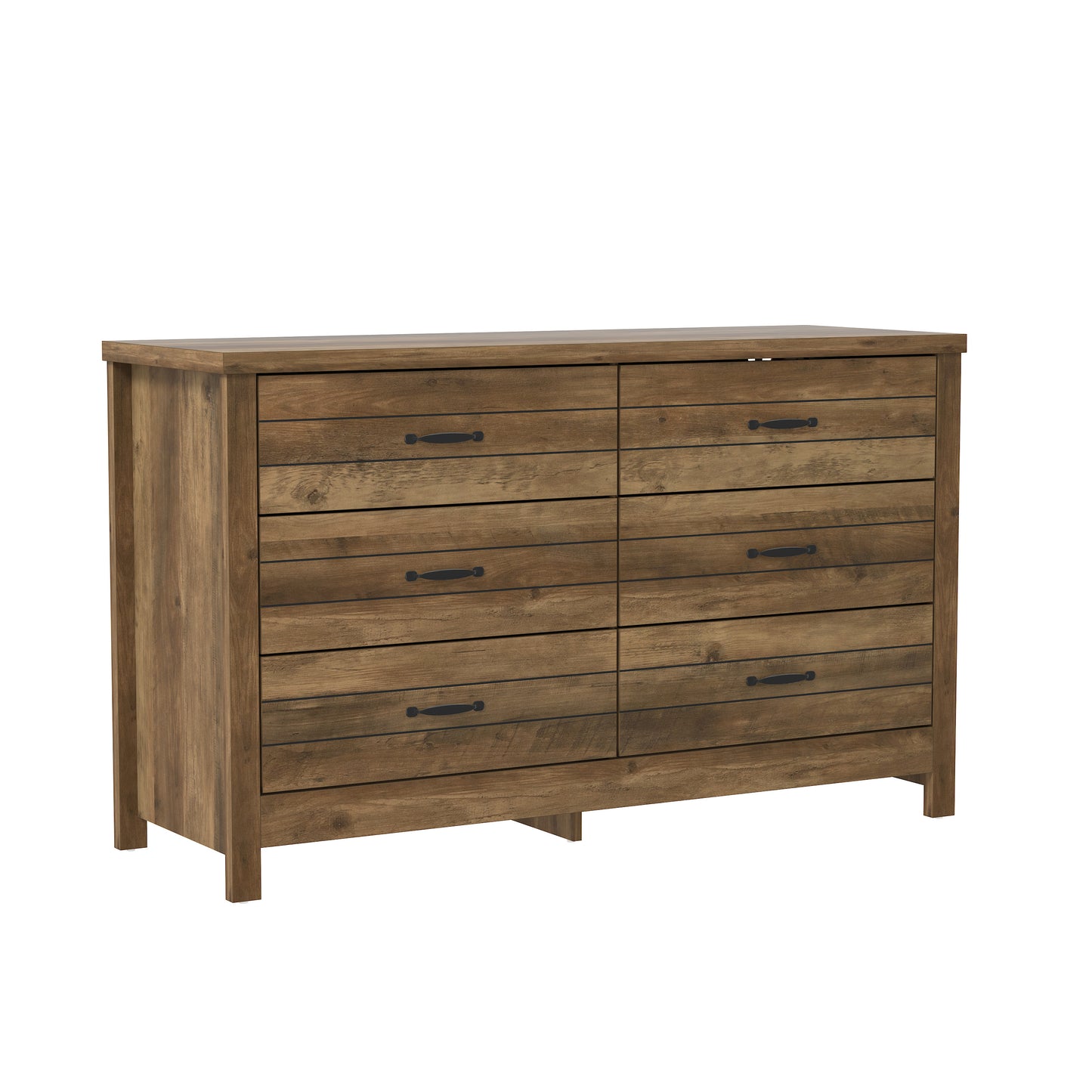 Lancaster Wood 6 Drawer Dresser
