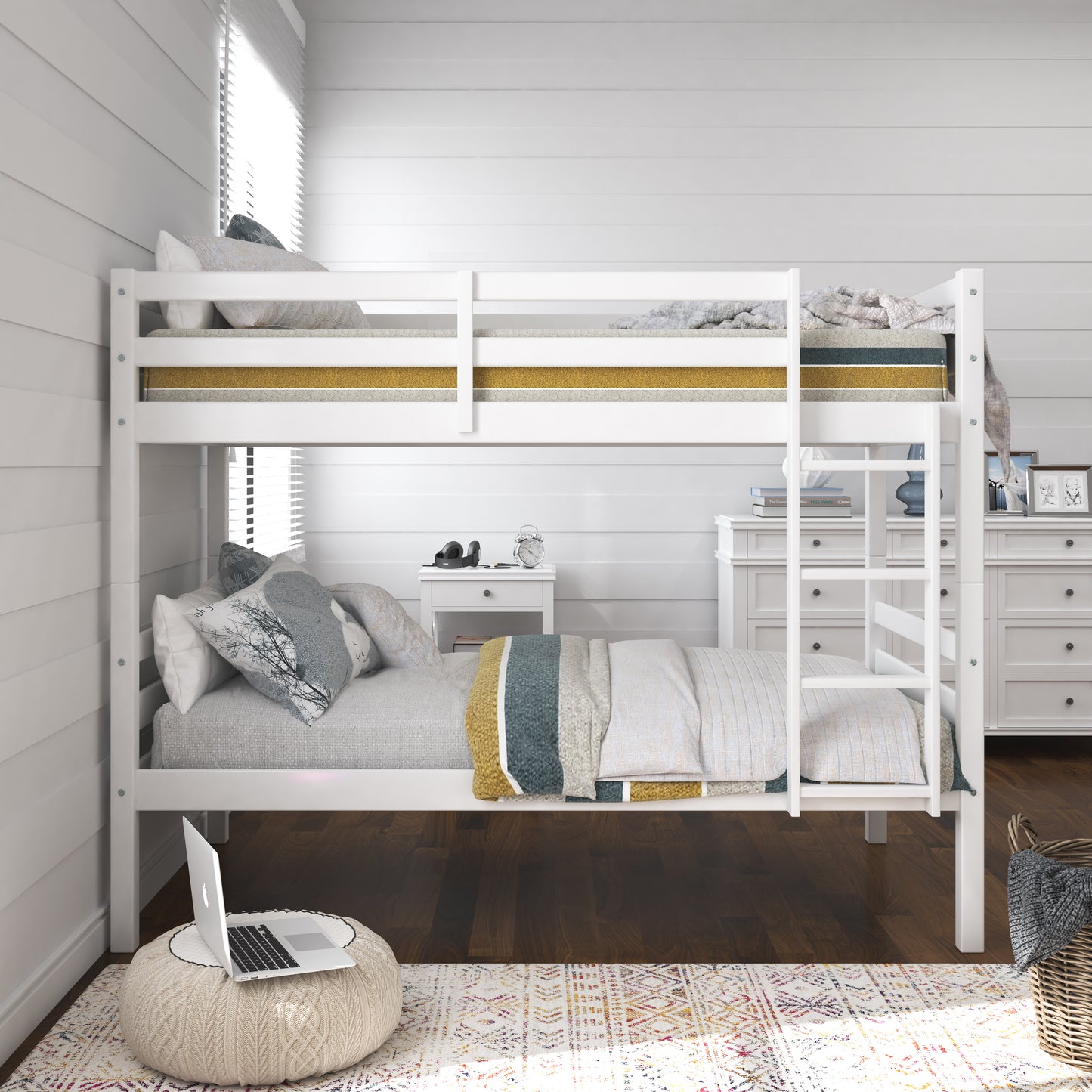 Campbell Wood Bunk Bed with Ladder