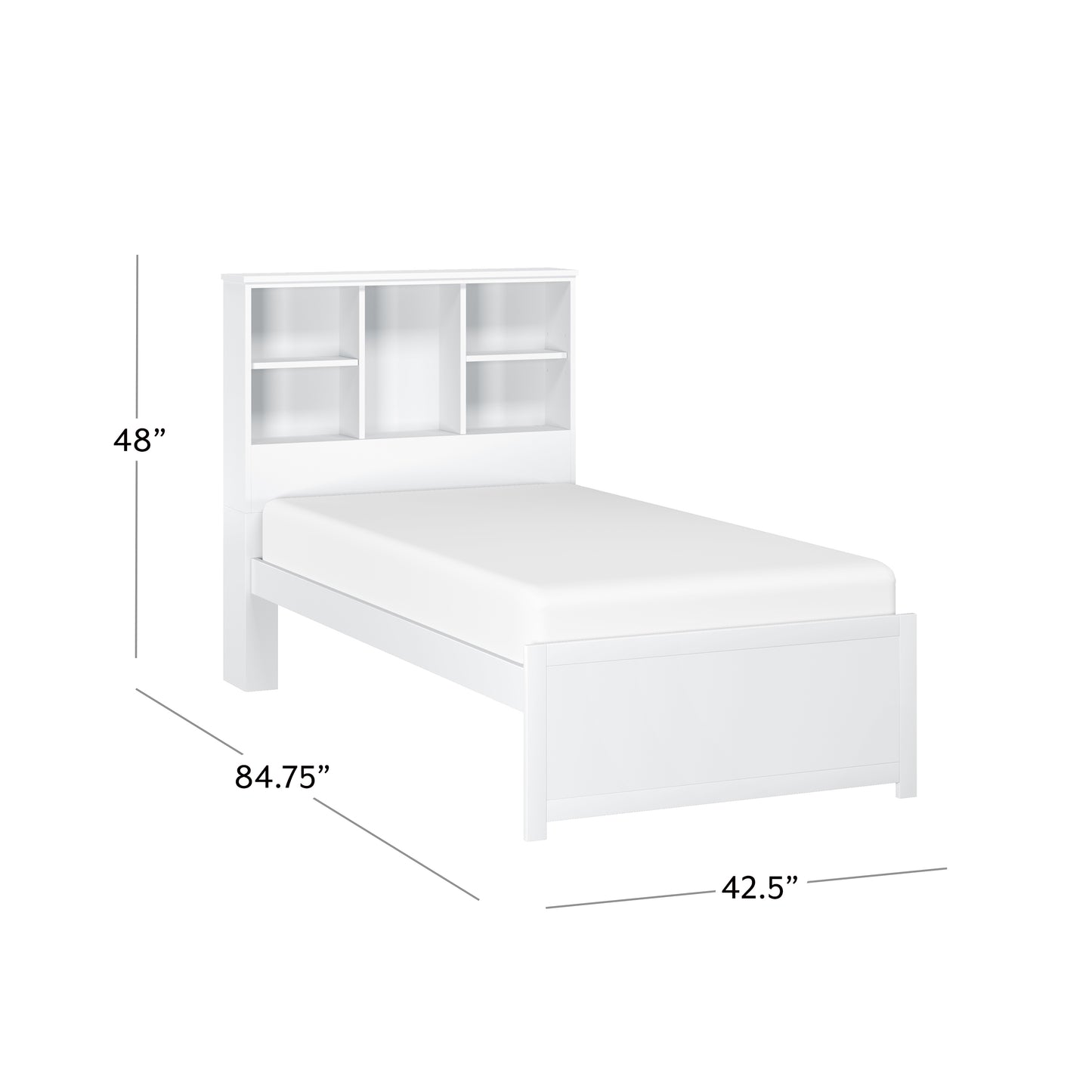 Caspian Wood Bookcase Bed