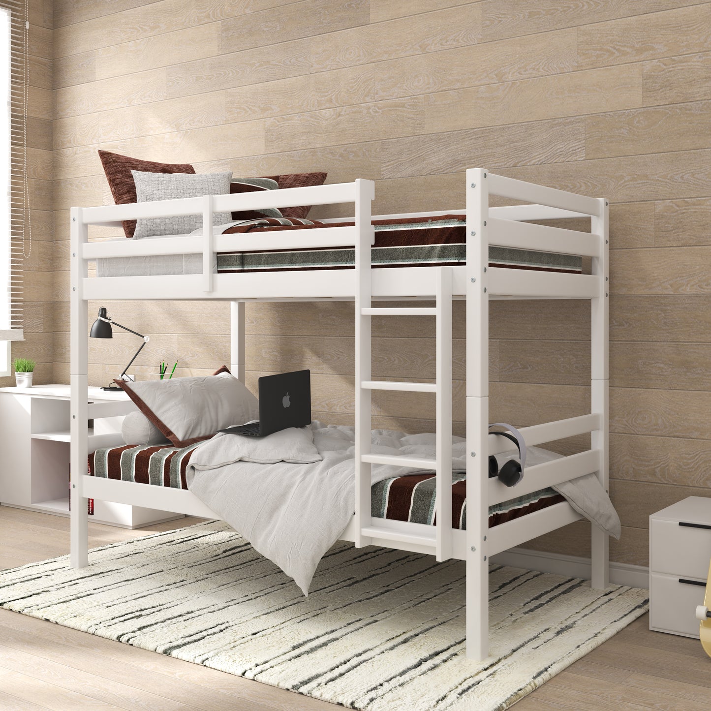 Campbell Wood Bunk Bed with Ladder