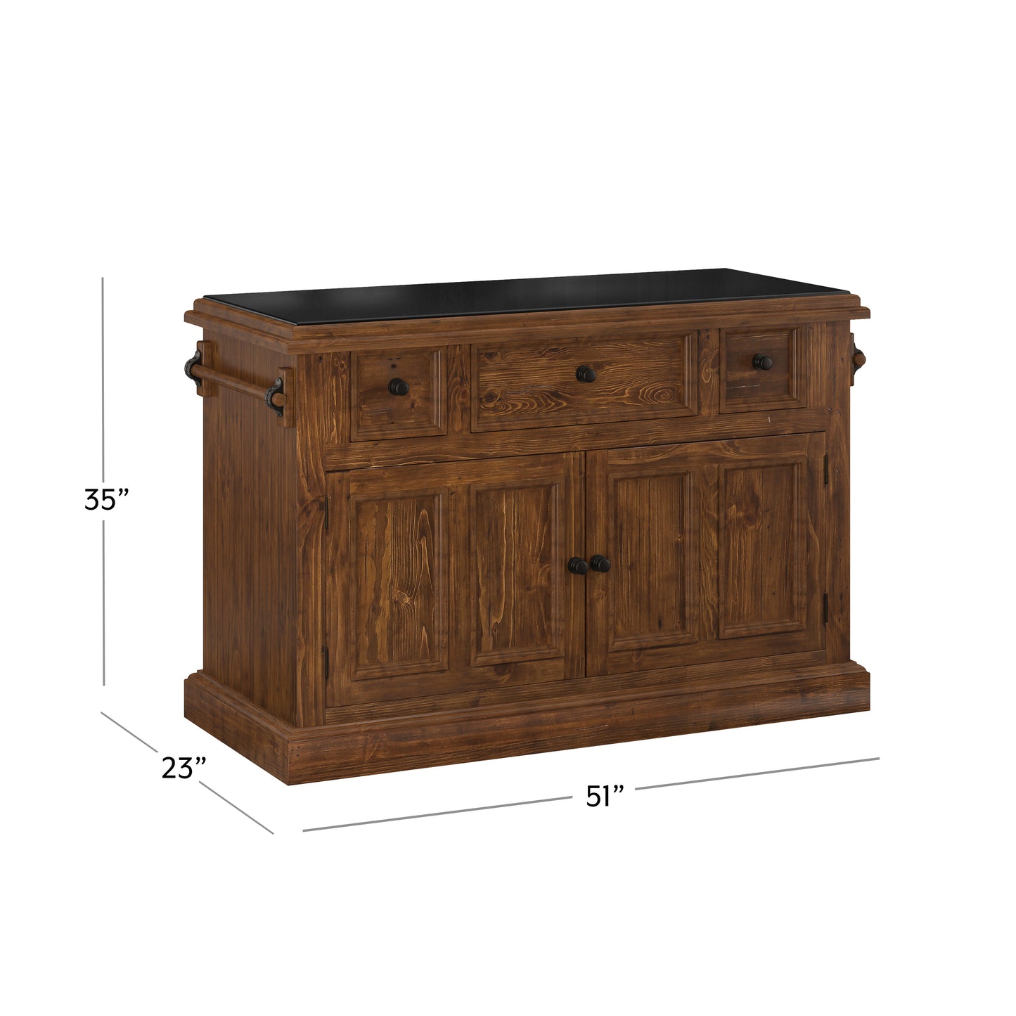 Tuscan Retreat Wood Kitchen Island