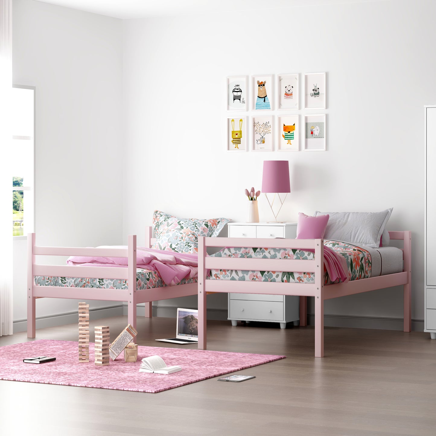 Campbell Wood Bunk Bed with Ladder