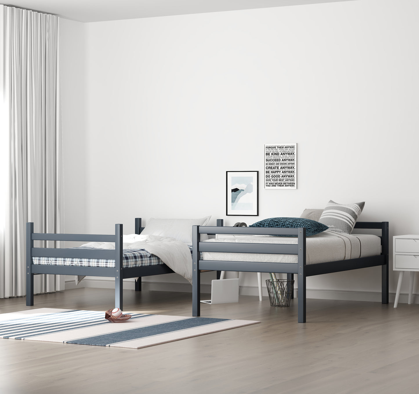 Campbell Wood Bunk Bed with Ladder