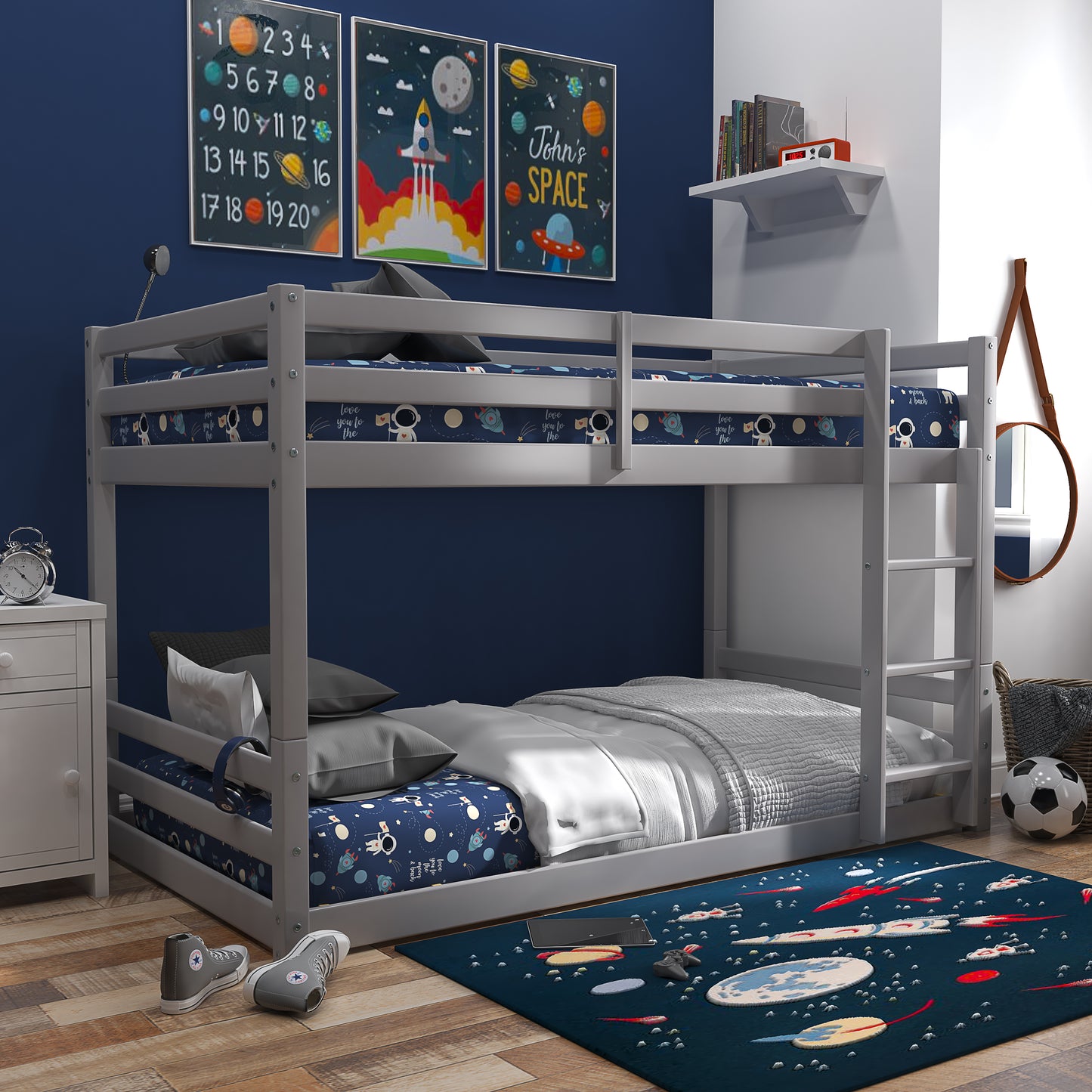Campbell Wood Floor Bunk Bed