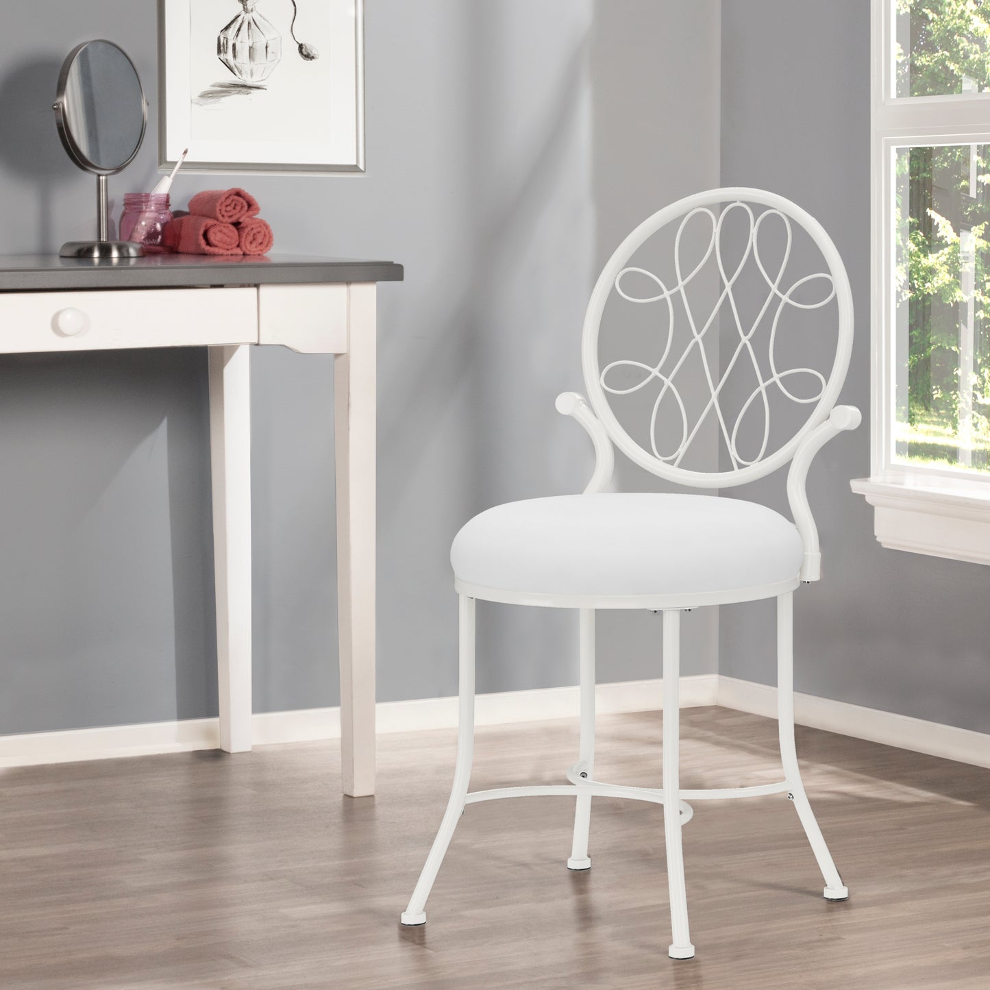 O'Malley Metal Vanity Stool