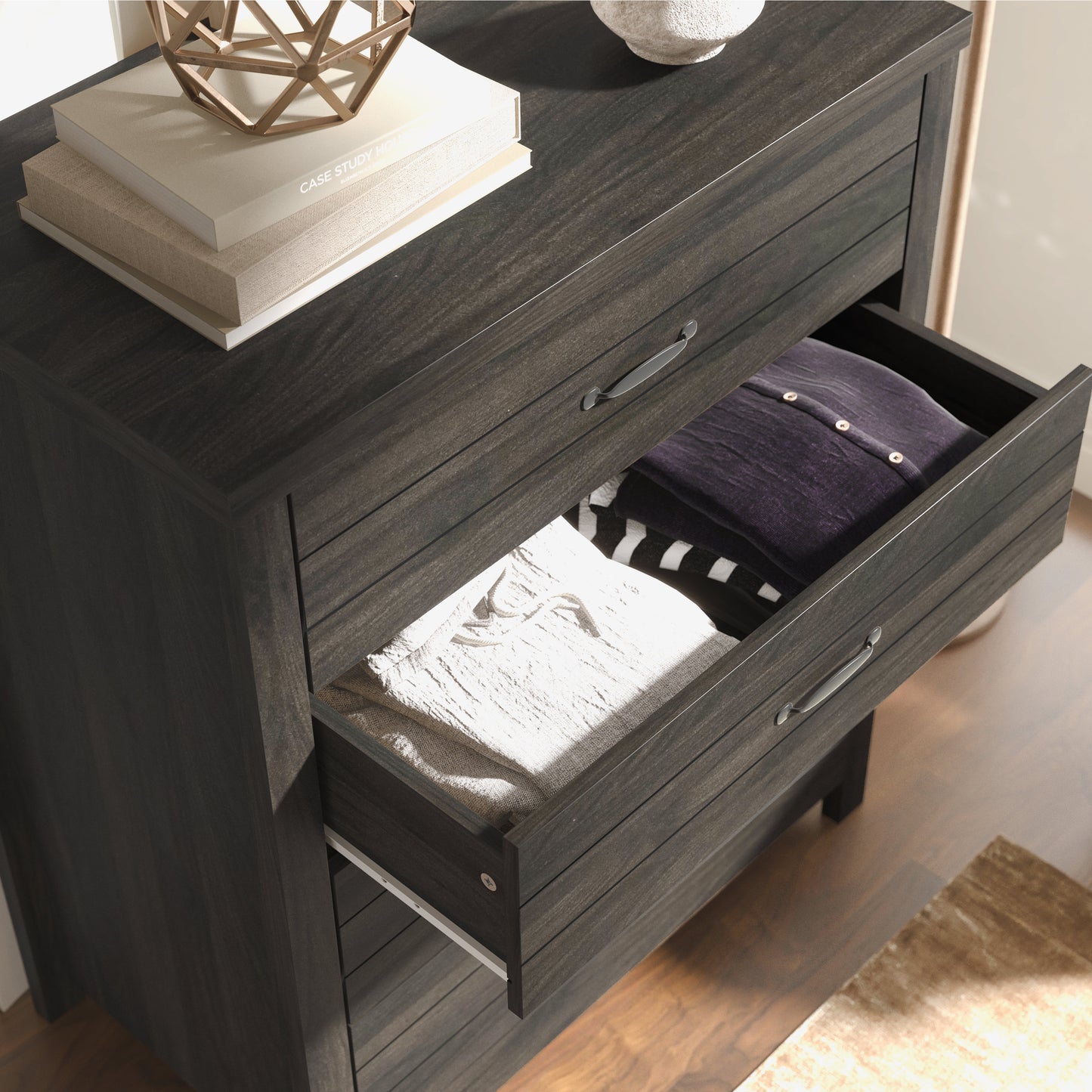 Lancaster Wood 4 Drawer Dresser