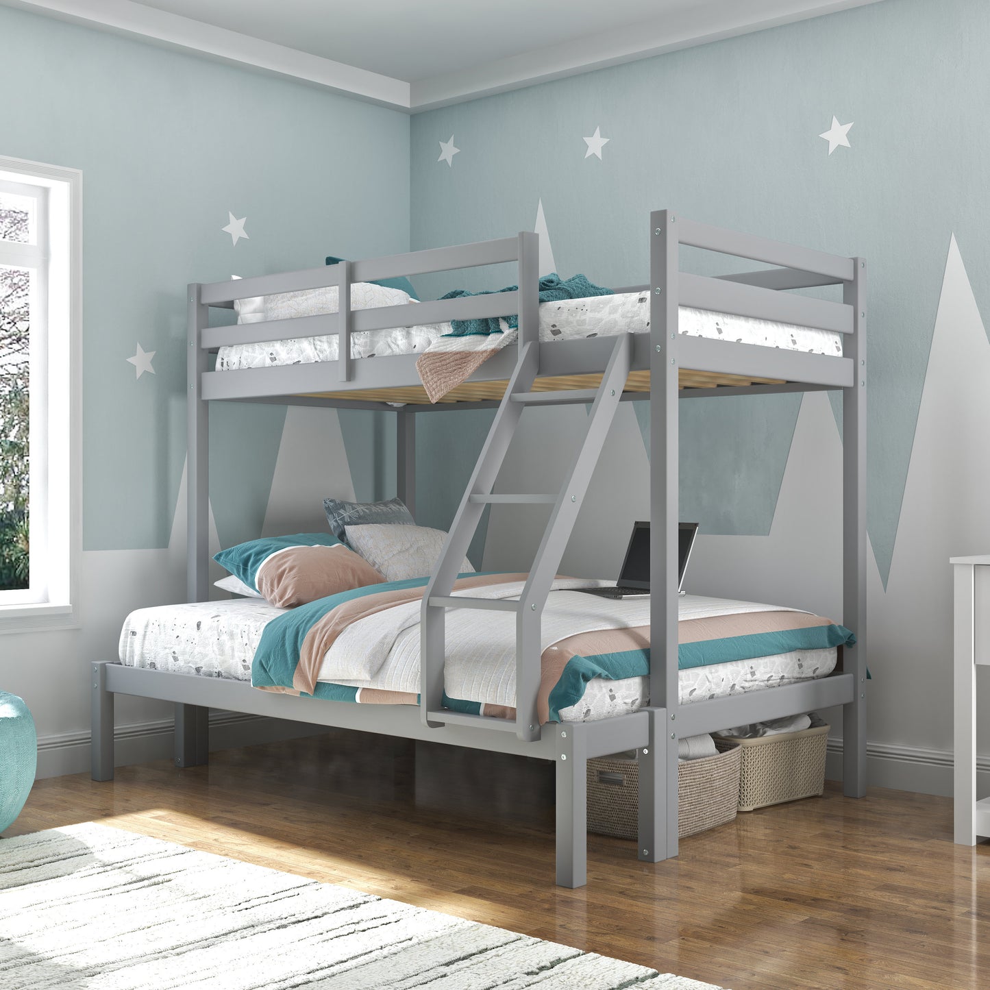 Campbell Wood Bunk Bed with Ladder