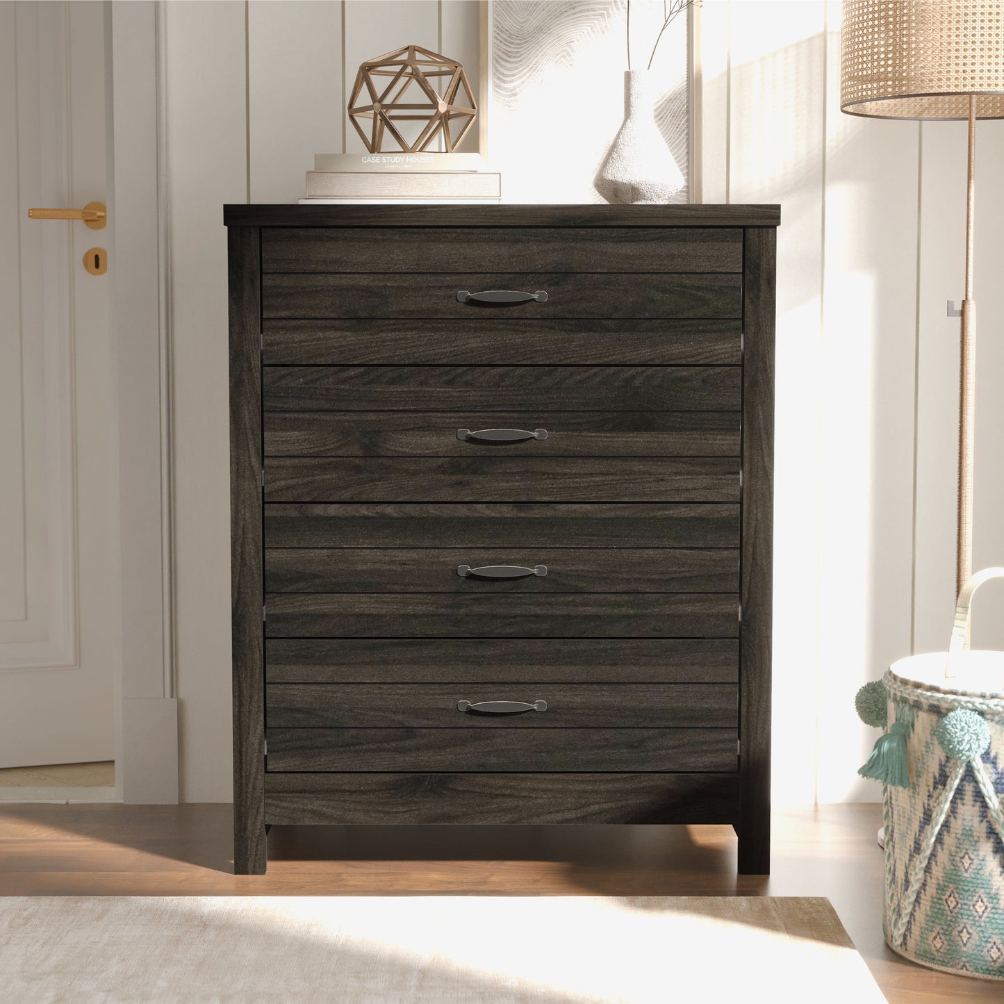 Lancaster Wood 4 Drawer Dresser
