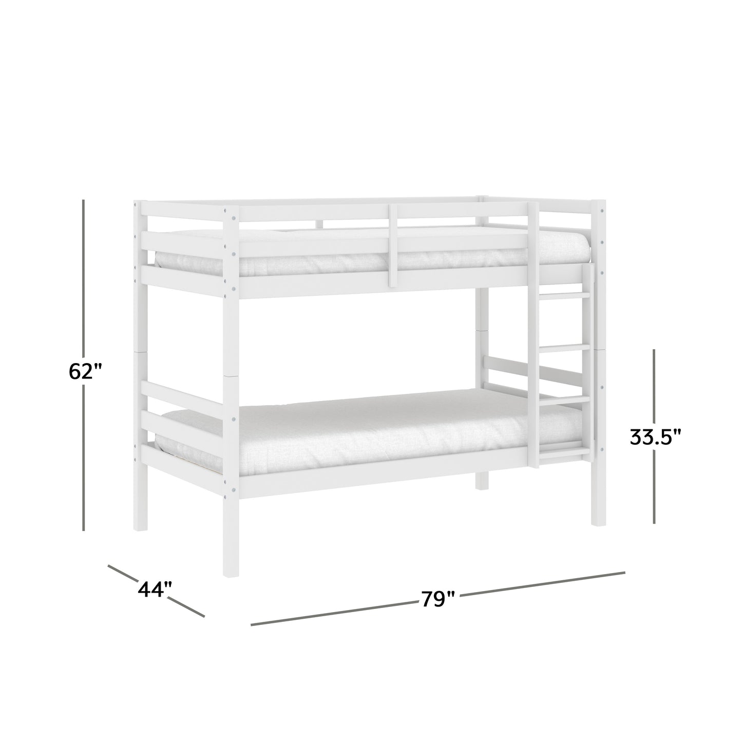 Campbell Wood Bunk Bed with Ladder