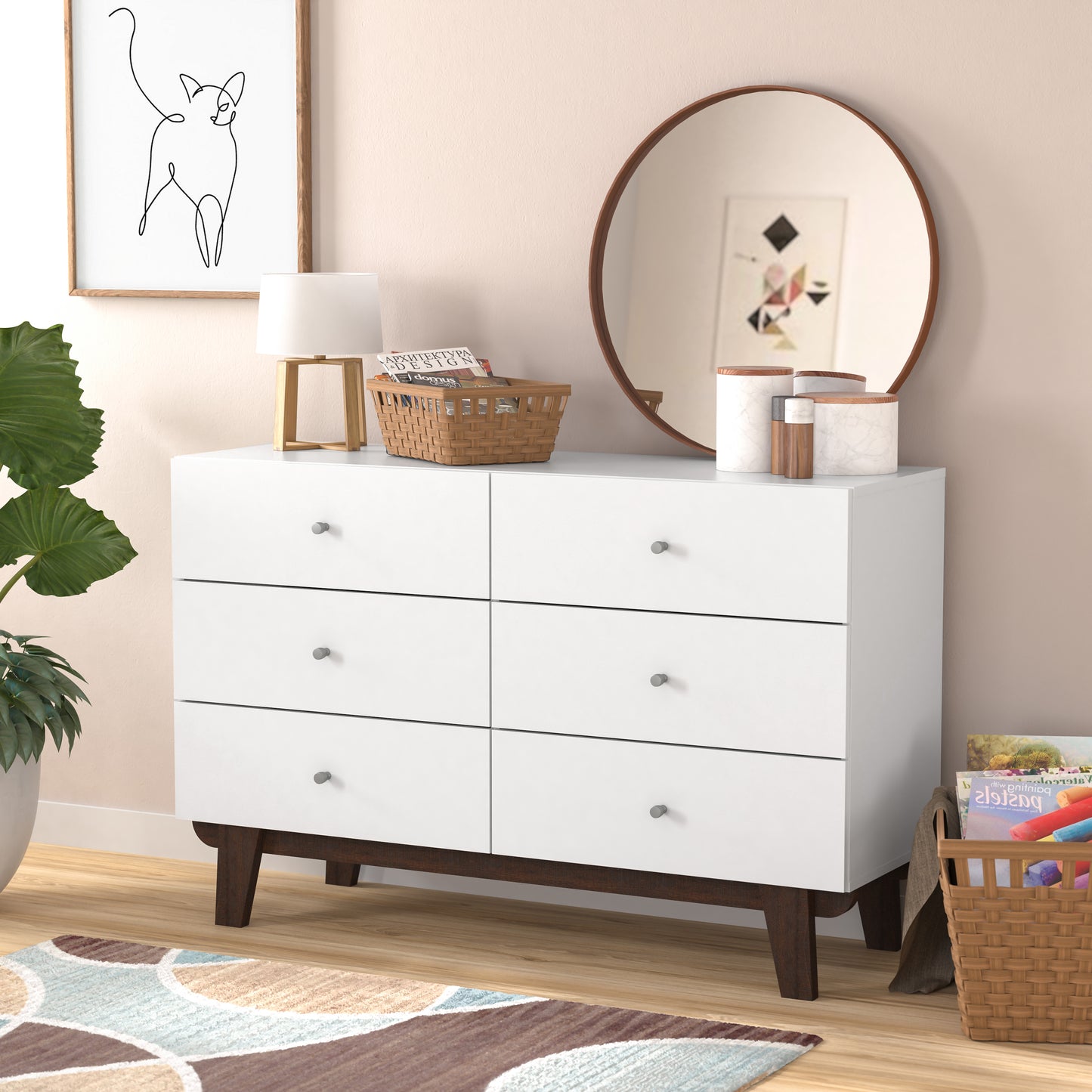 Kincaid Wood 6 Drawer Dresser