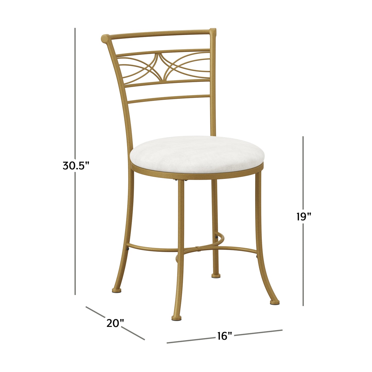 Dutton Metal Vanity Stool
