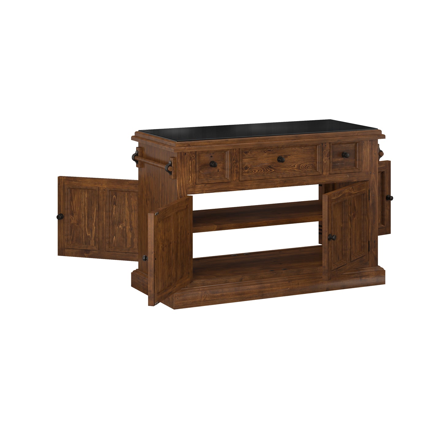 Tuscan Retreat Wood Kitchen Island