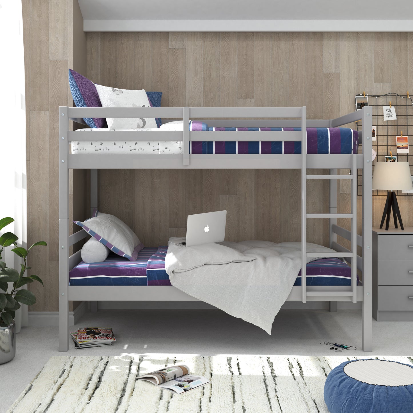 Campbell Wood Bunk Bed with Ladder
