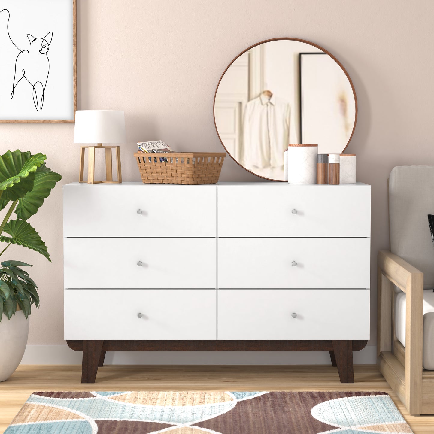 Kincaid Wood 6 Drawer Dresser