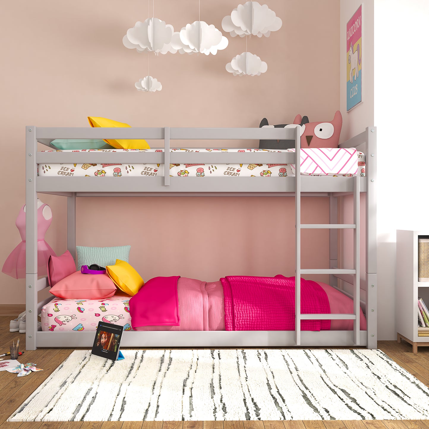 Campbell Wood Floor Bunk Bed