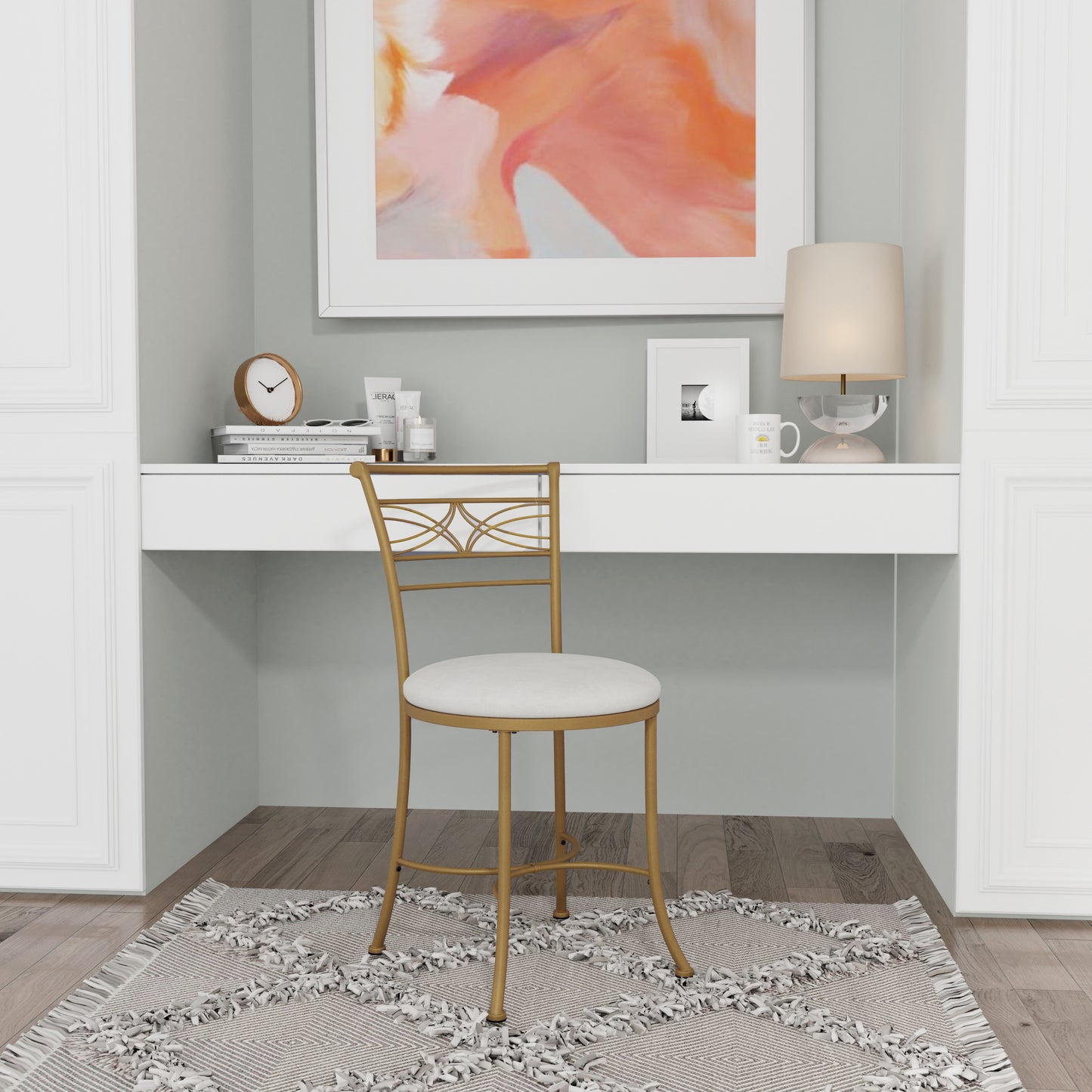 Dutton Metal Vanity Stool