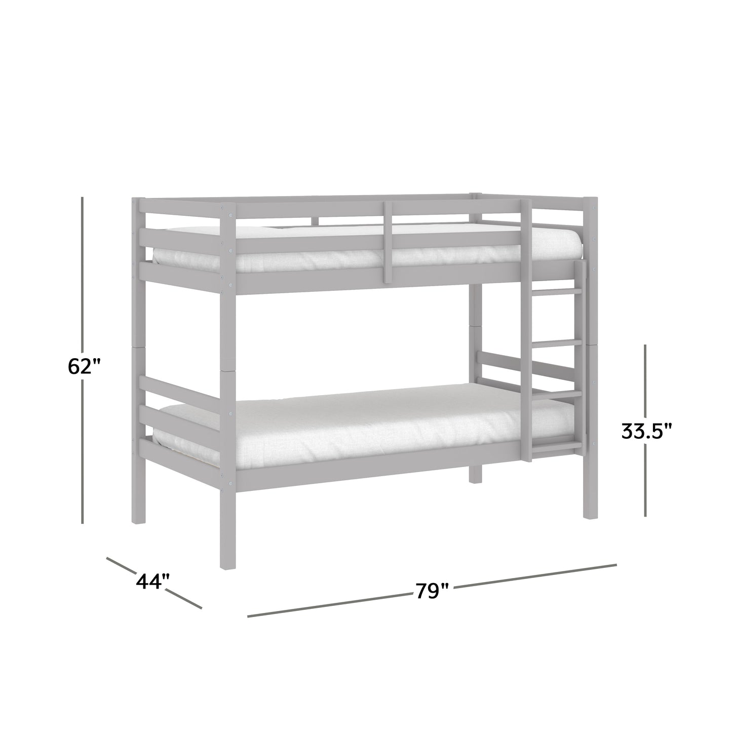 Campbell Wood Bunk Bed with Ladder