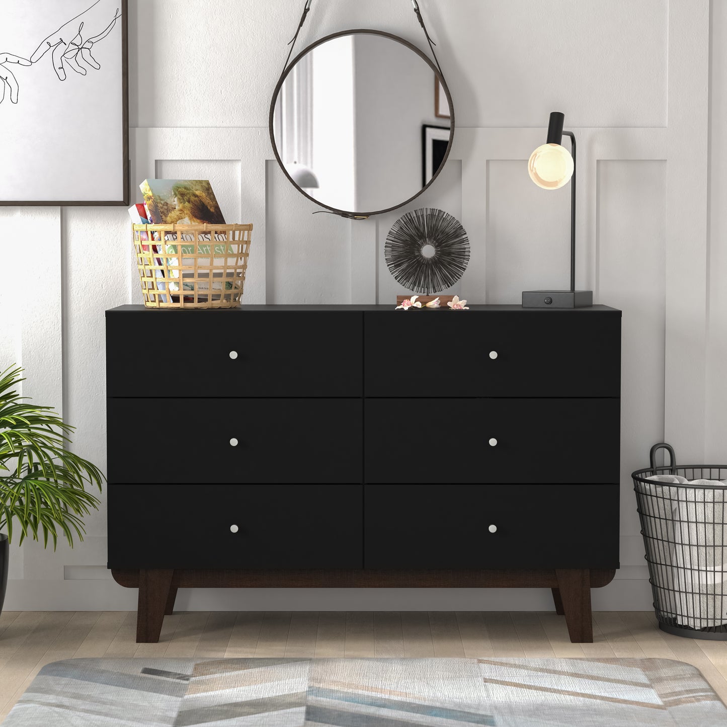 Kincaid Wood 6 Drawer Dresser