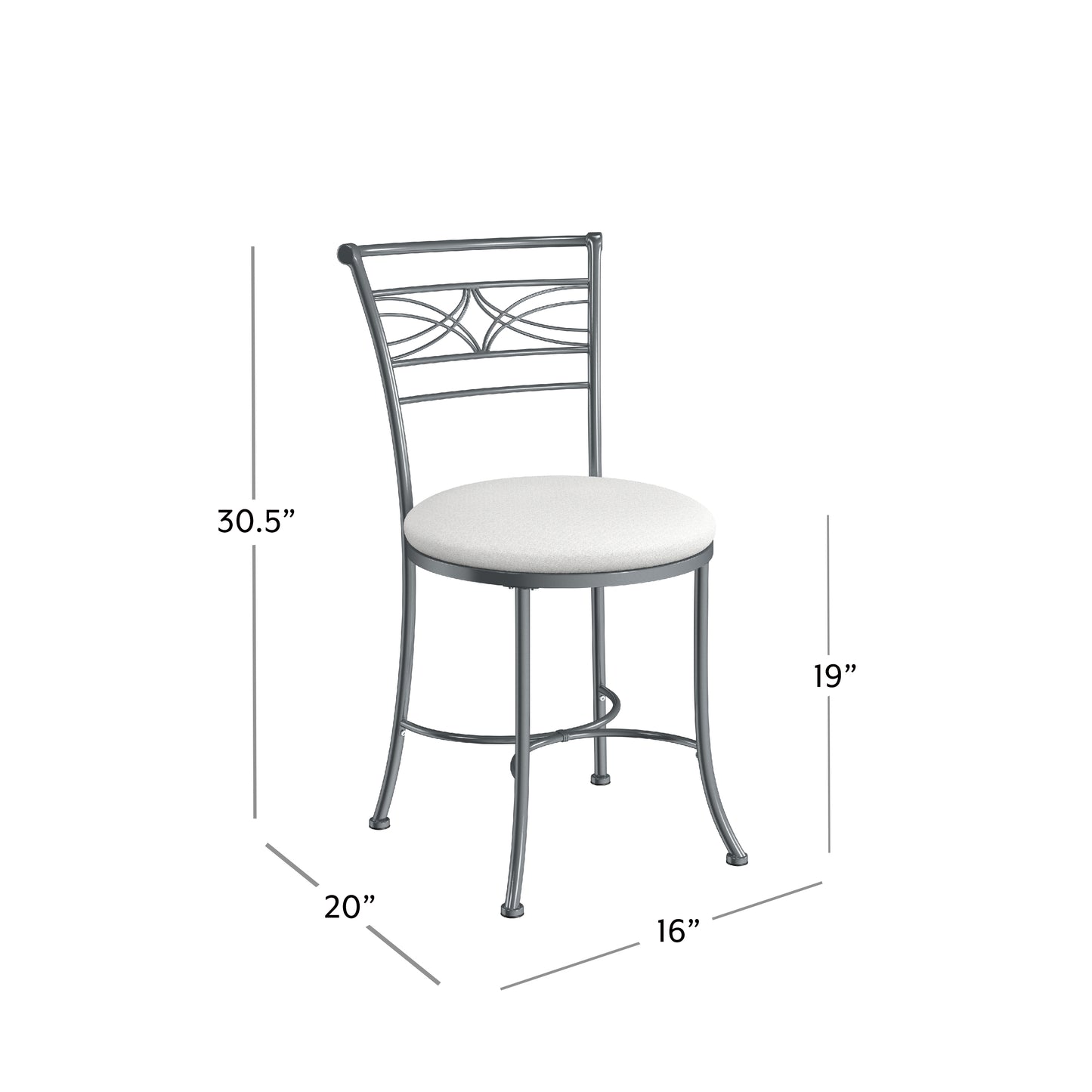 Dutton Metal Vanity Stool