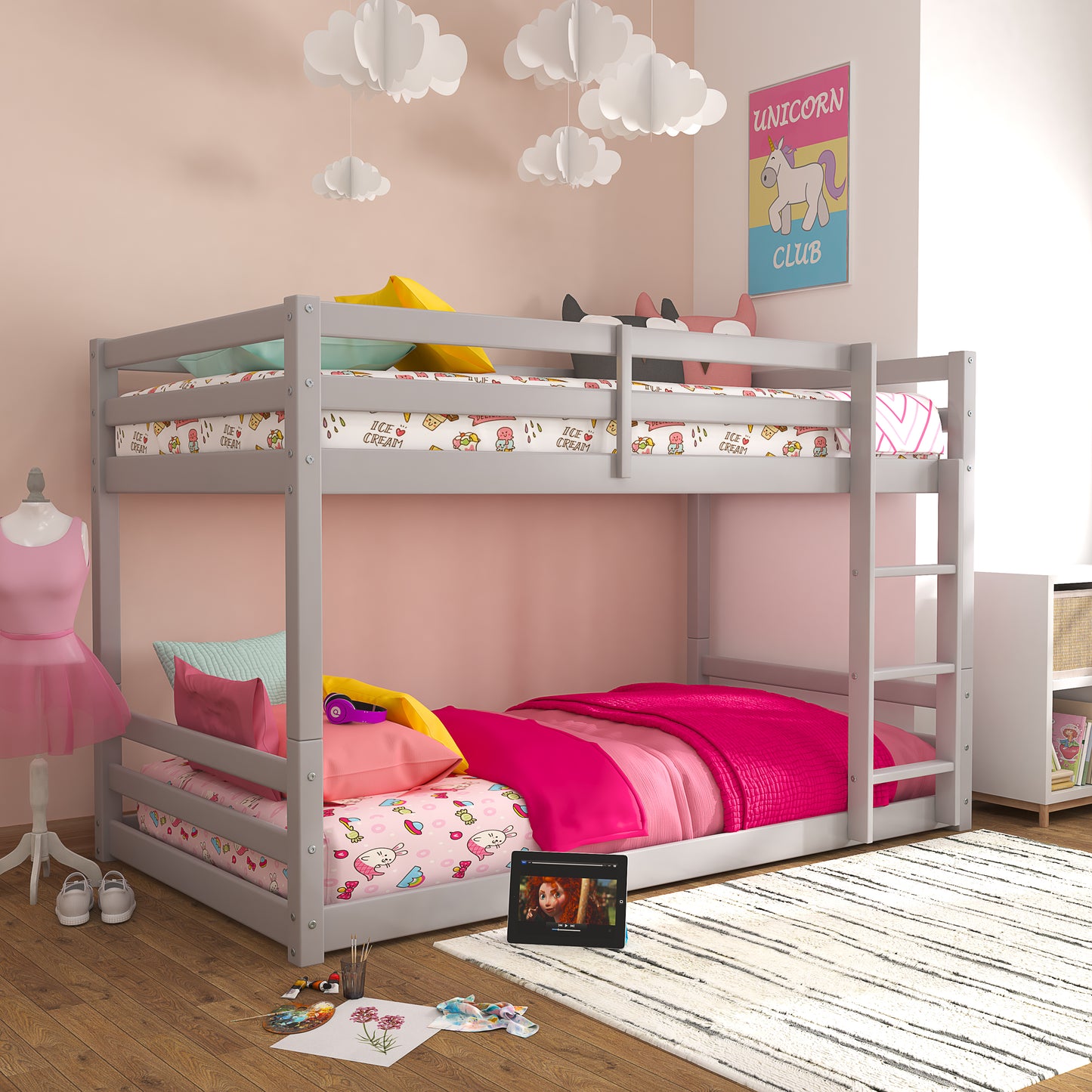Campbell Wood Floor Bunk Bed