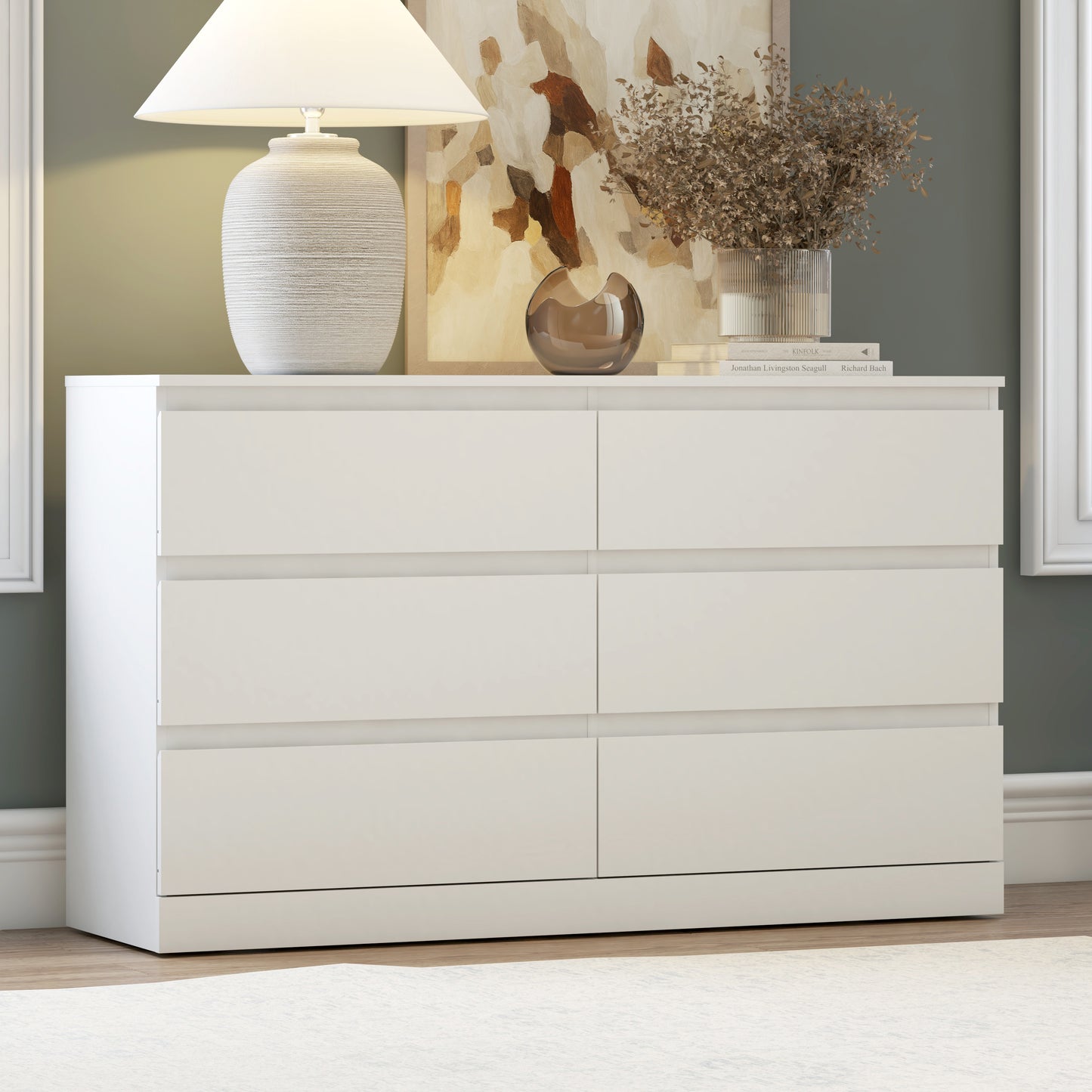 Brindle Wood 6 Drawer Dresser