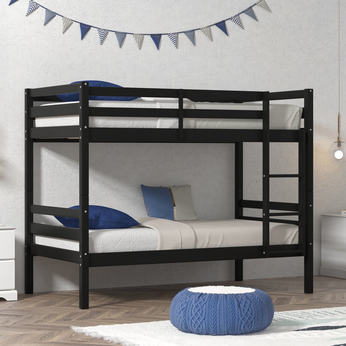Campbell Wood Bunk Bed with Ladder