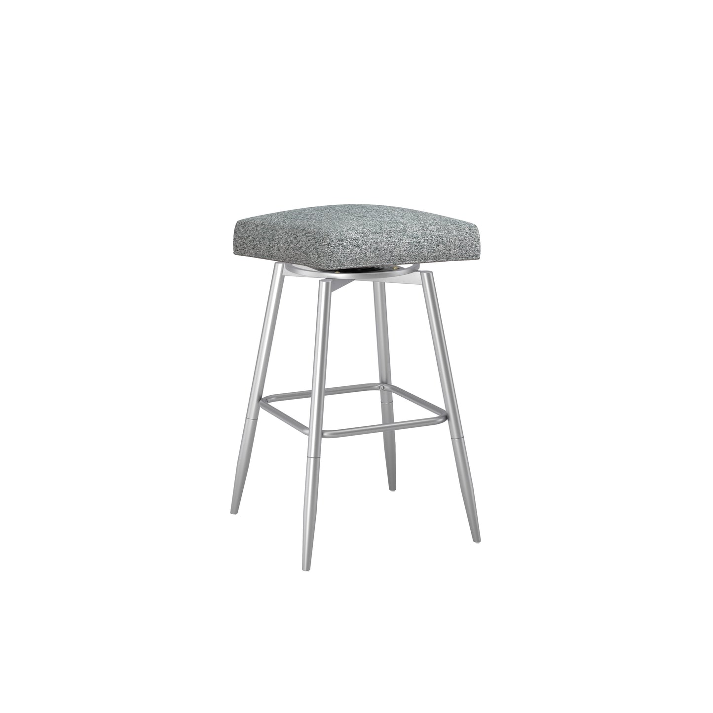 Uniquely Yours Metal Stool, Backless / Graphite / Silver
