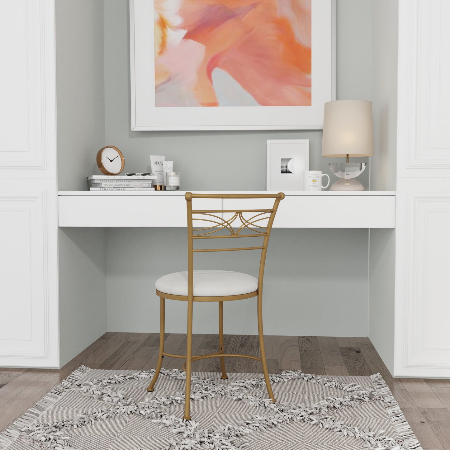 Dutton Metal Vanity Stool