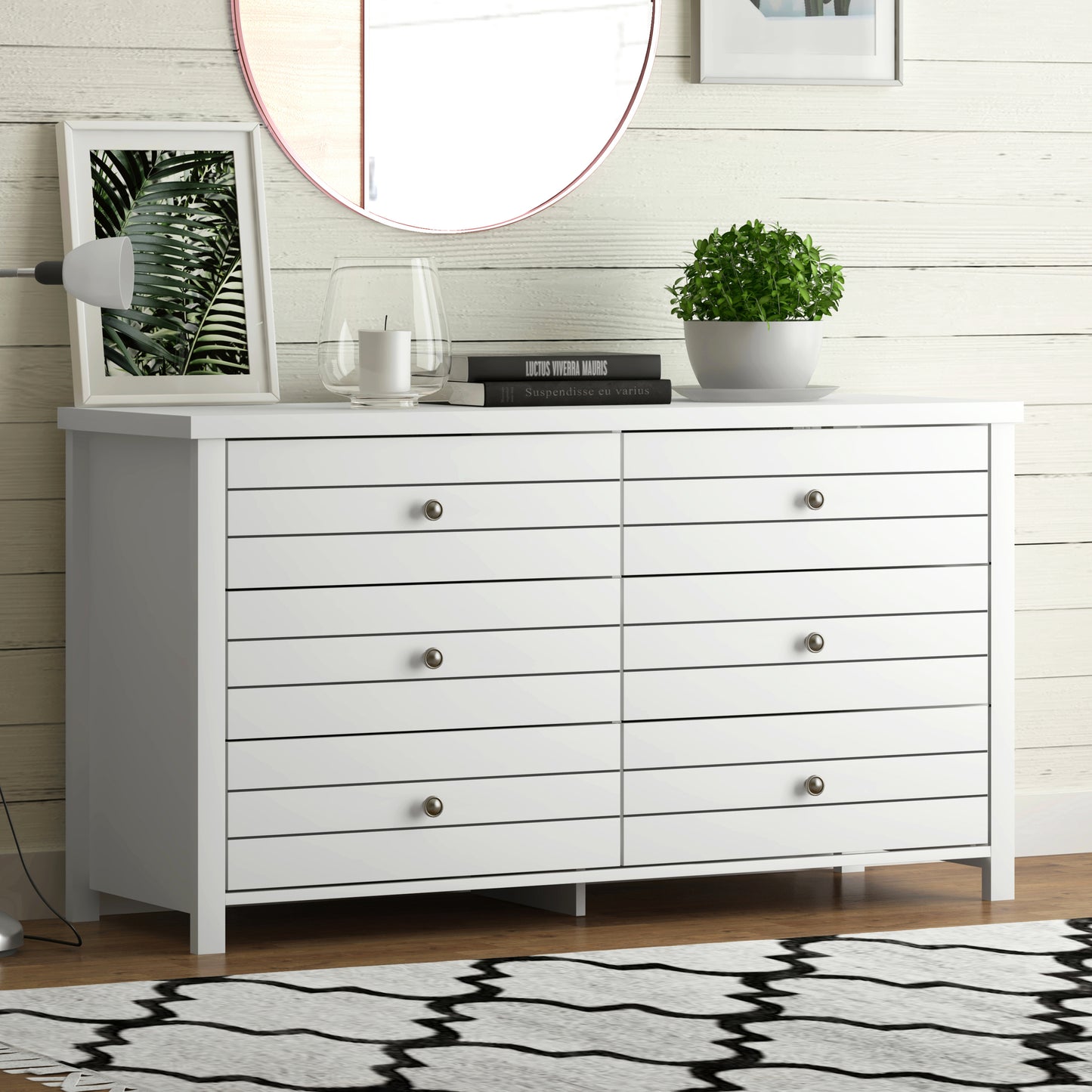 Harmony Wood 6 Drawer Dresser