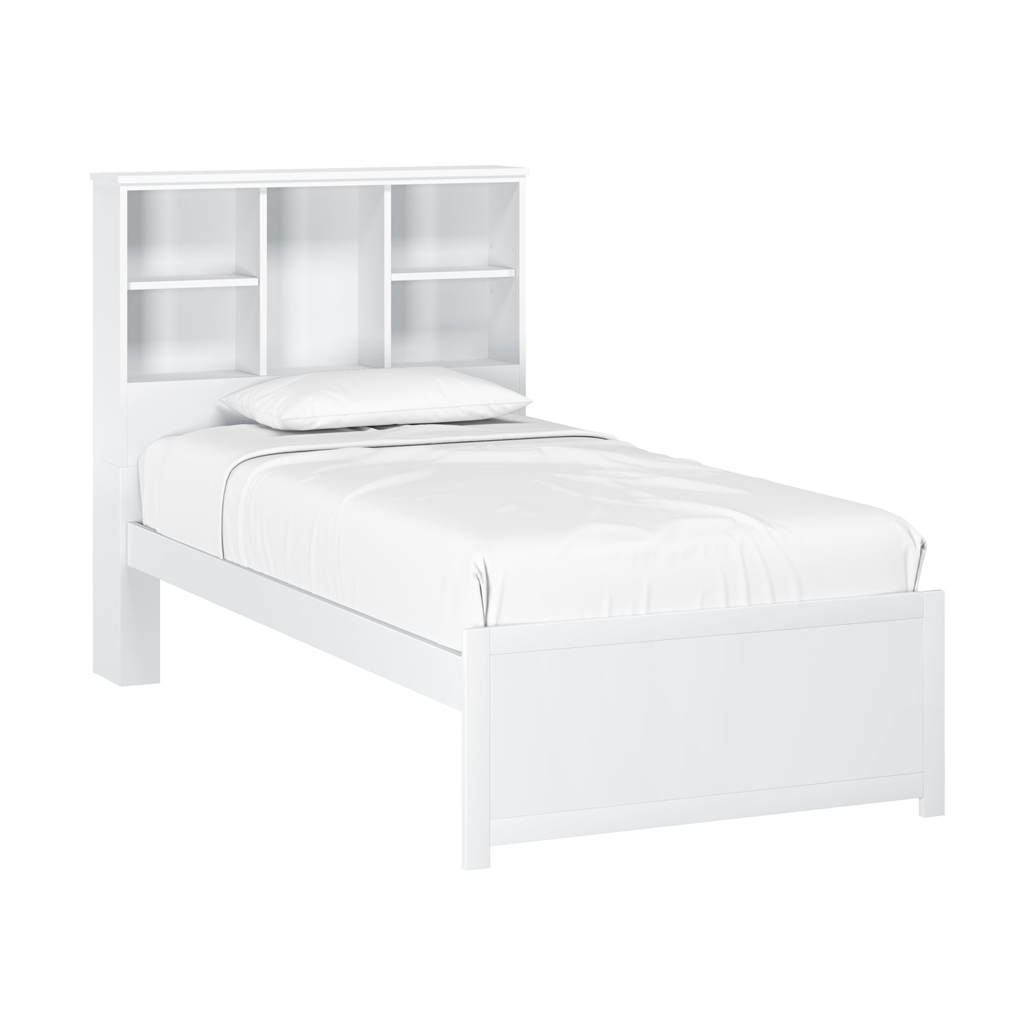 Caspian Wood Bookcase Bed