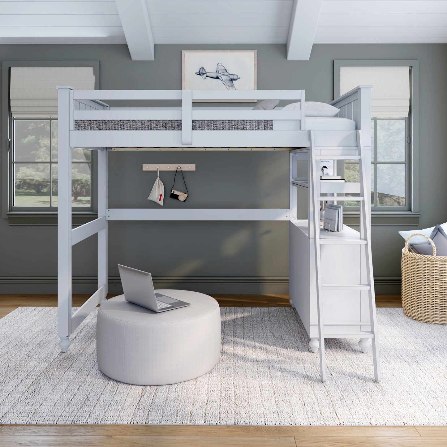 Lake House Wood Loft Bed
