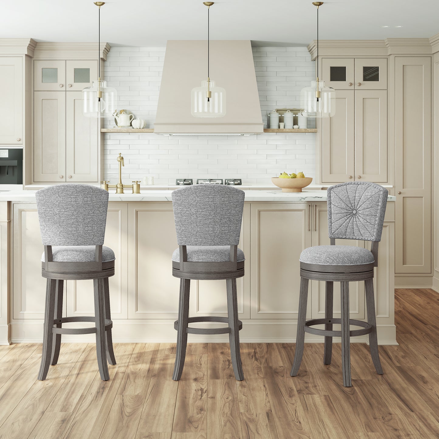 Santa Clara II Wood Stool