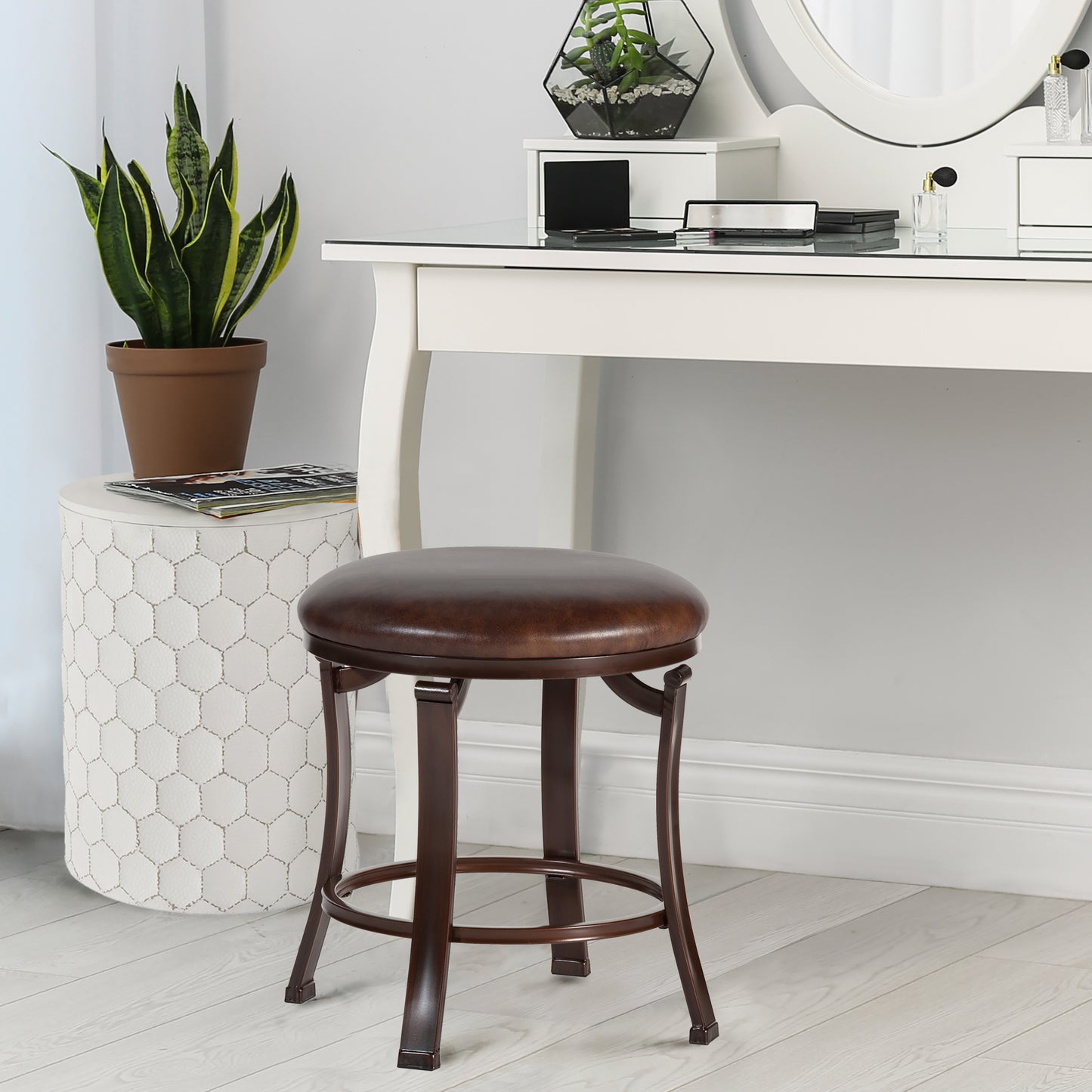 Hastings Metal Vanity Stool