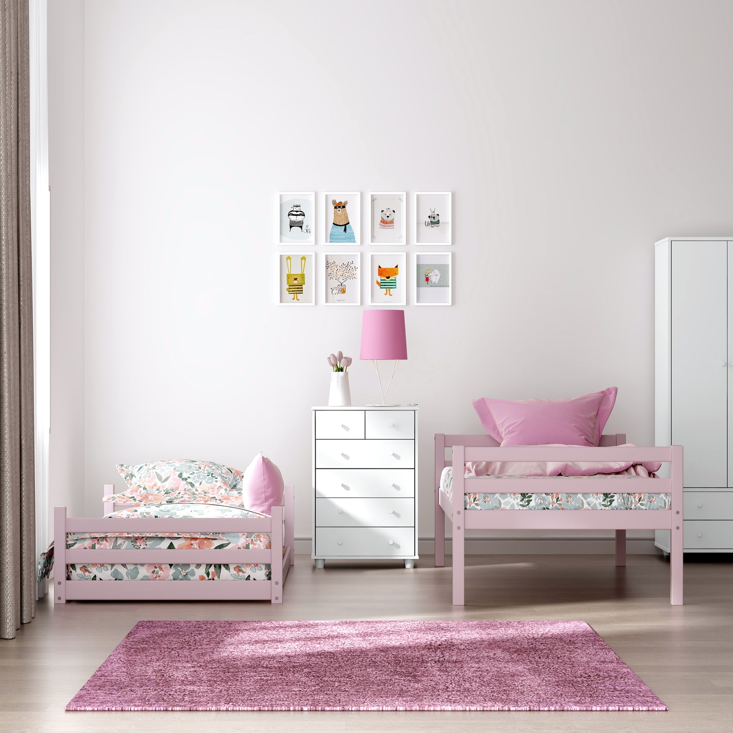 Campbell Wood Floor Bunk Bed
