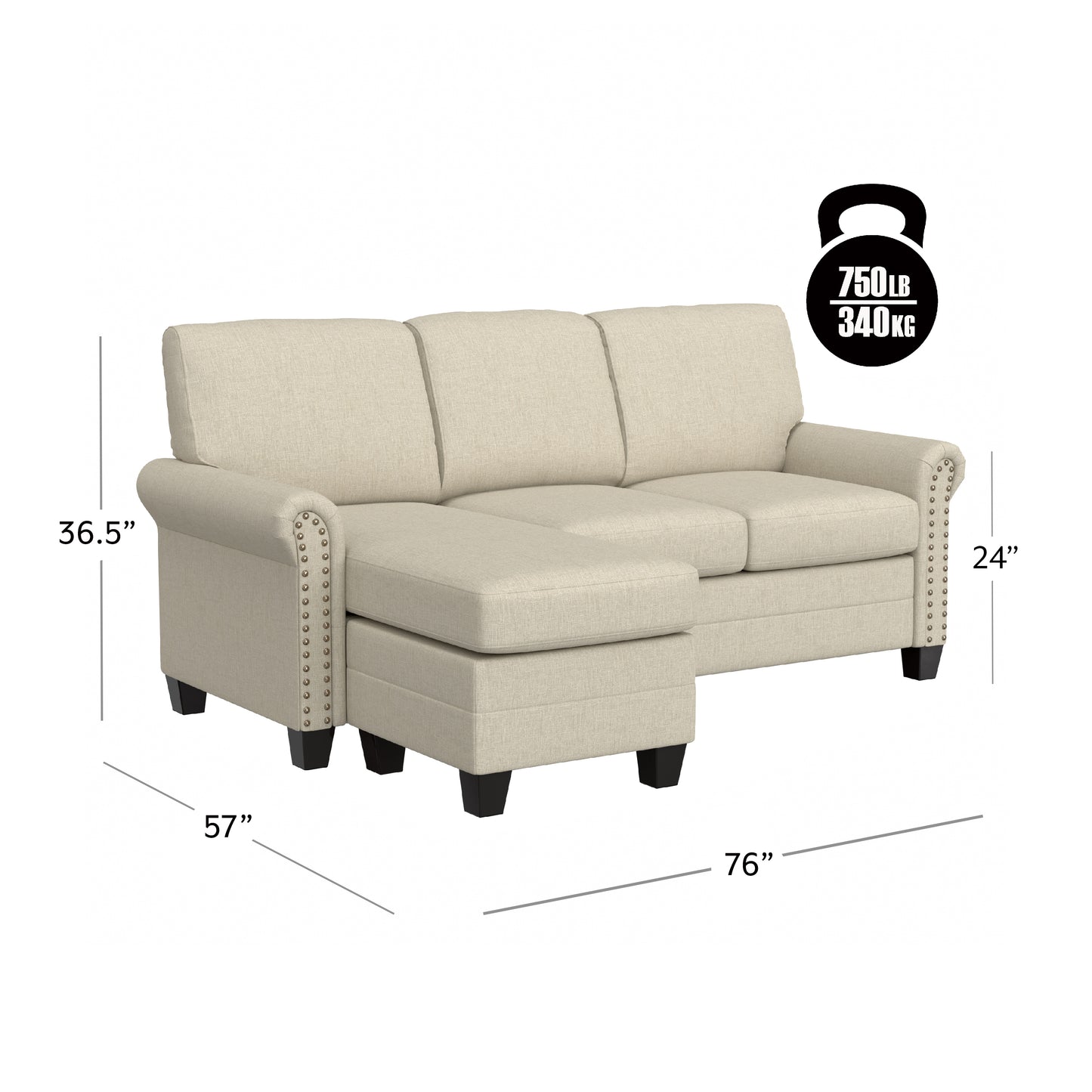 Barroway Upholstered Chaise Sectional