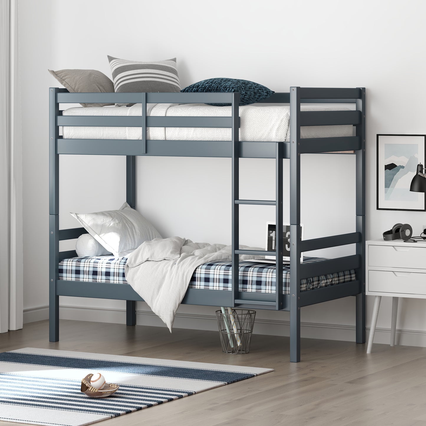 Campbell Wood Bunk Bed with Ladder