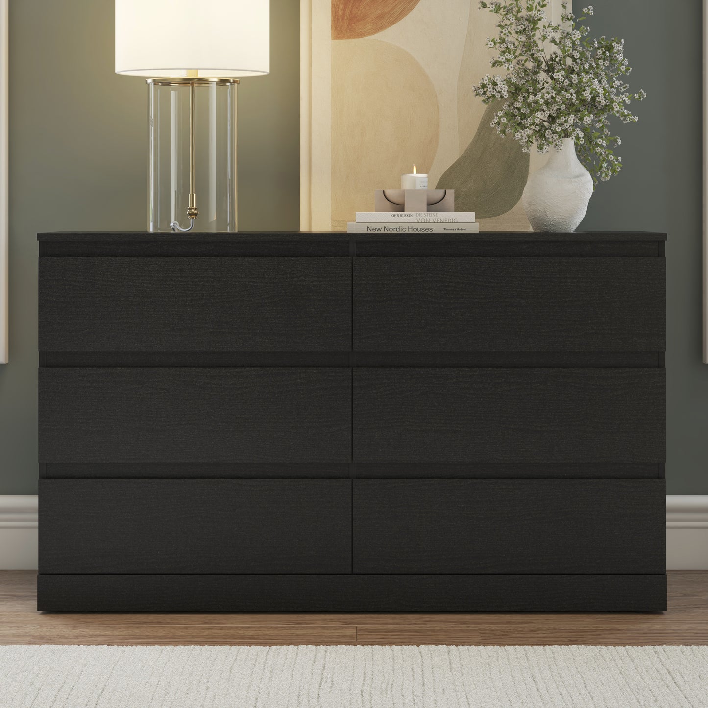 Brindle Wood 6 Drawer Dresser