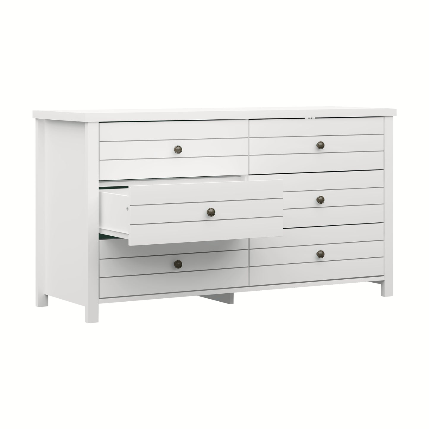 Harmony Wood 6 Drawer Dresser