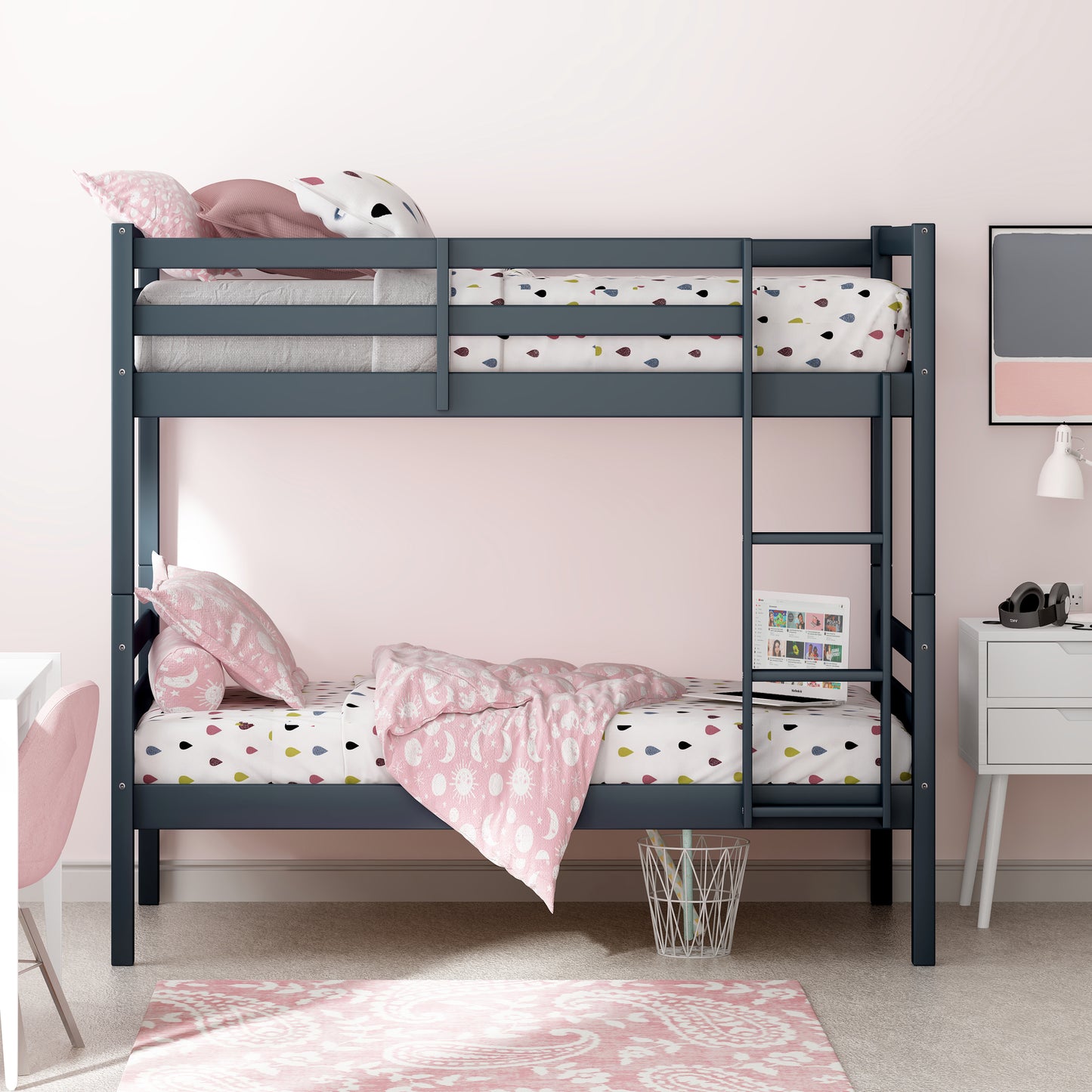 Campbell Wood Bunk Bed with Ladder