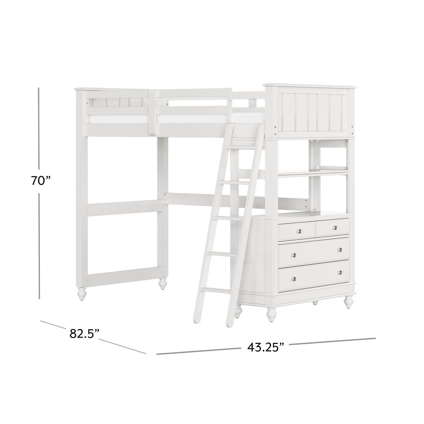 Lake House Wood Loft Bed