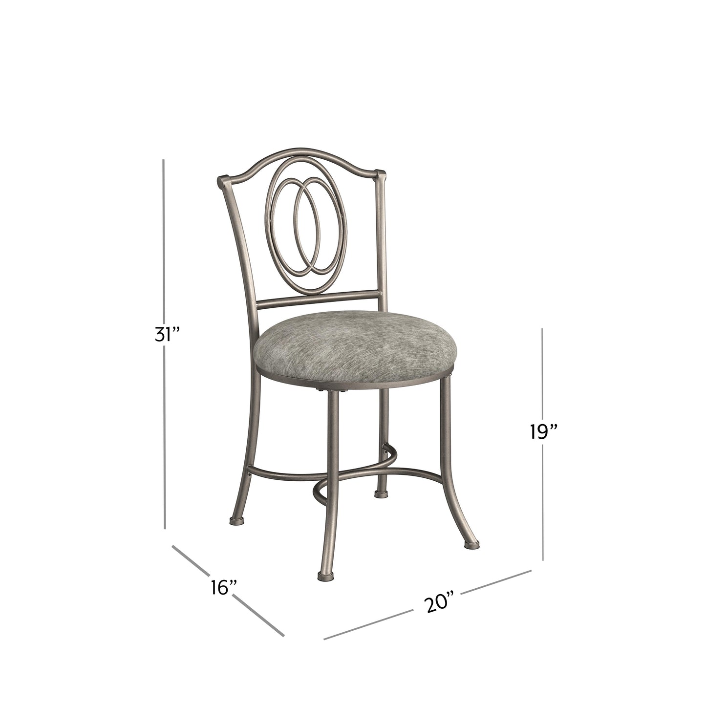 Emerson Metal Vanity Stool