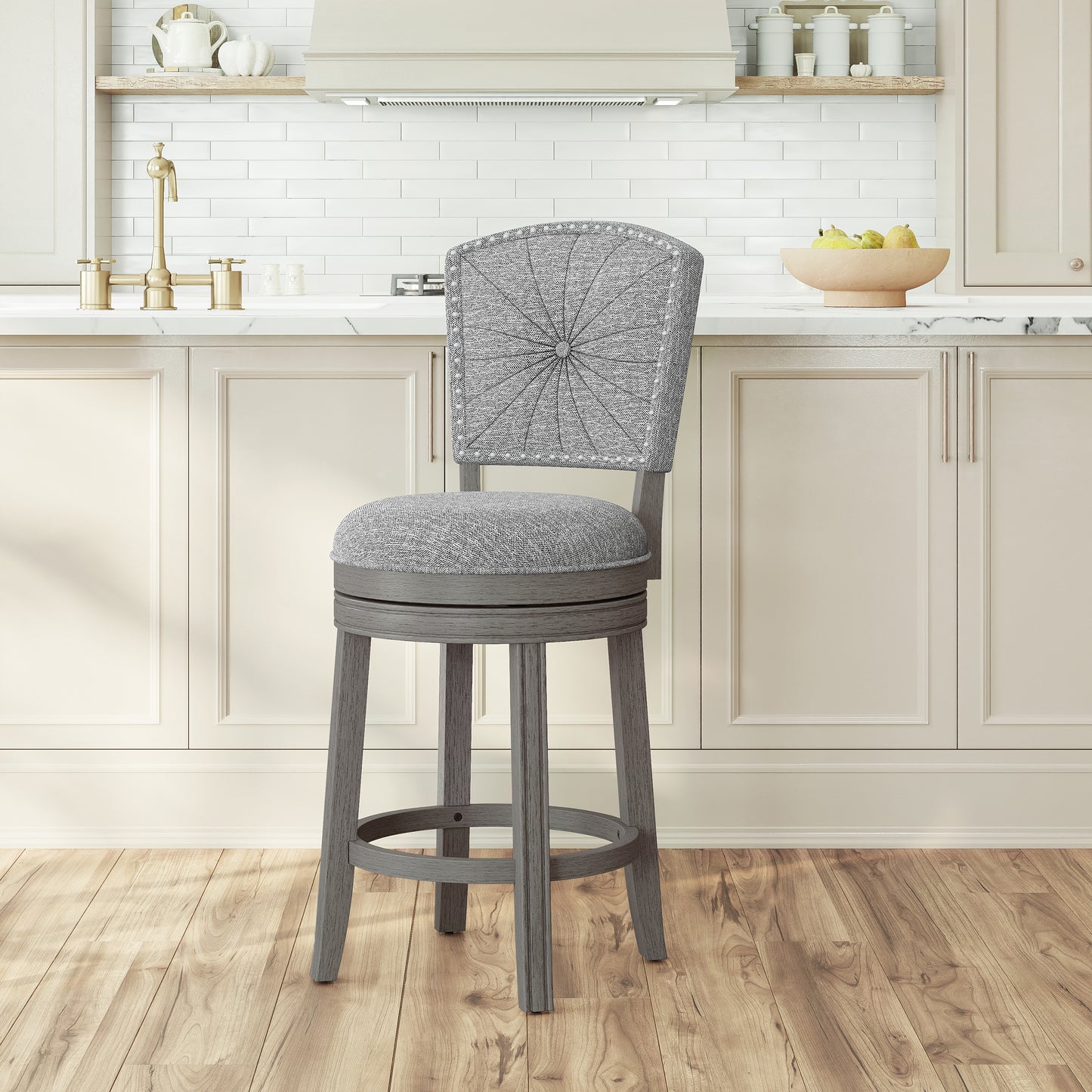 Santa Clara II Wood Stool