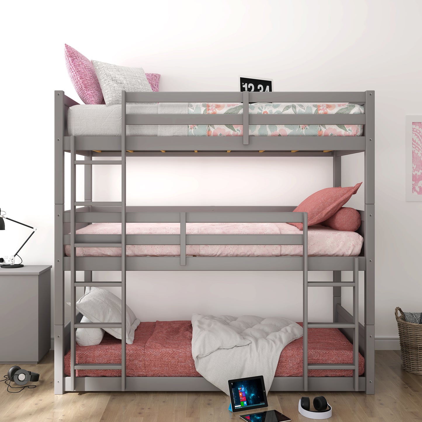 Capri Wood Triple Bunk Bed