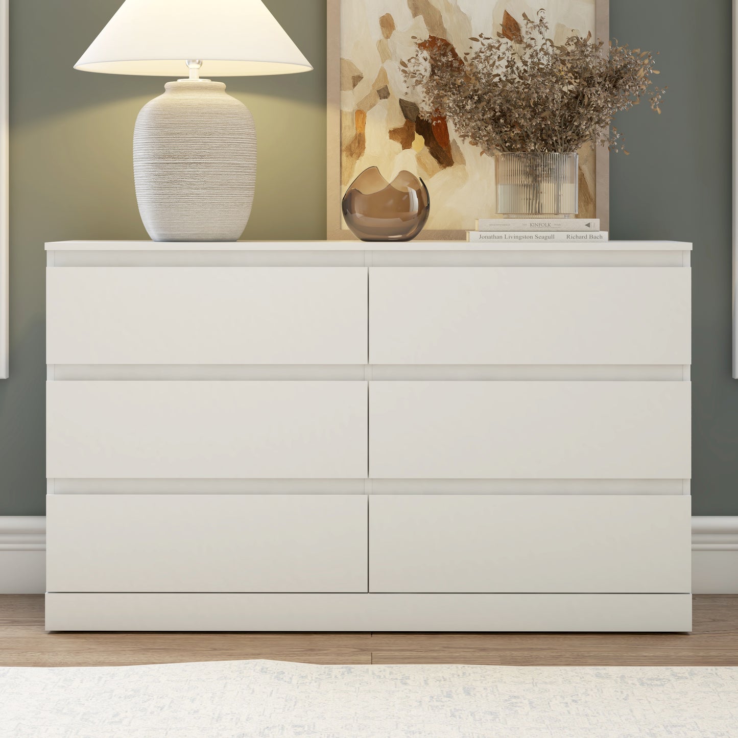 Brindle Wood 6 Drawer Dresser
