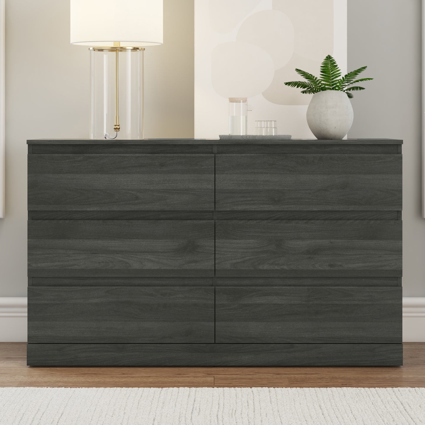 Brindle Wood 6 Drawer Dresser