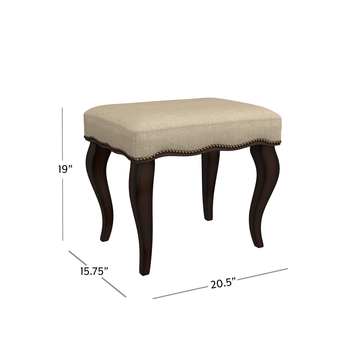 Hamilton Wood Vanity Stool