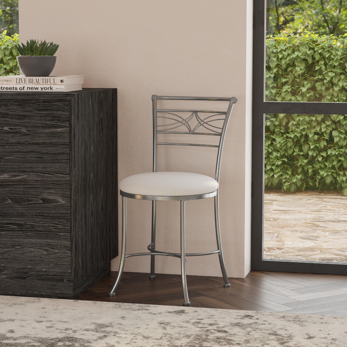Dutton Metal Vanity Stool