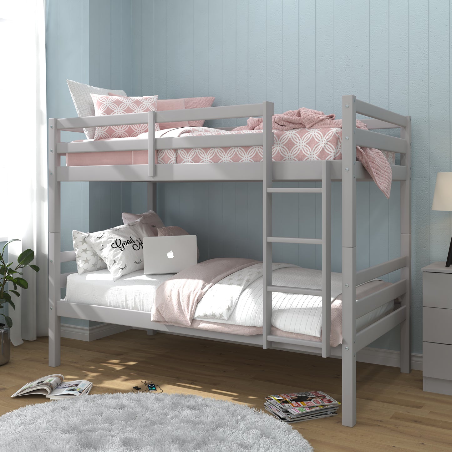 Campbell Wood Bunk Bed with Ladder
