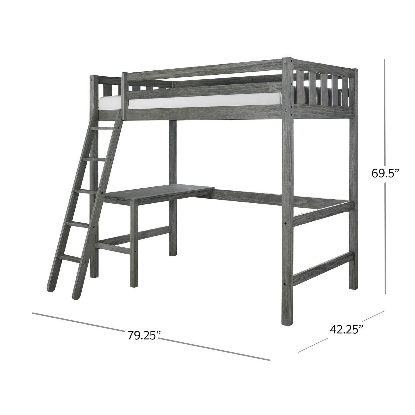 Crosswinds Wood Loft Bed