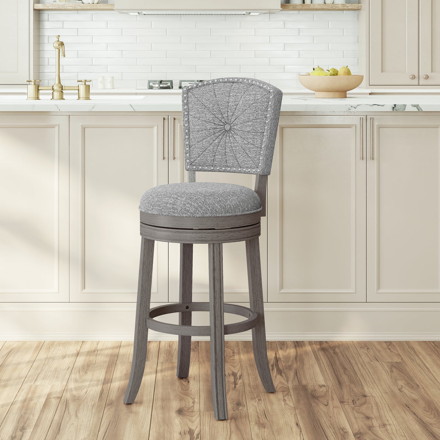 Santa Clara II Wood Stool